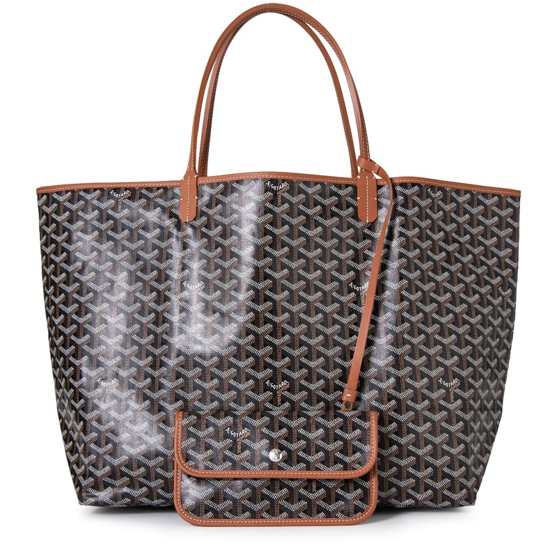 Goyard Saint Louis GM Tote Bag Black Tan